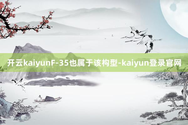 開云kaiyunF-35也屬于該構型-kaiyun登錄官網